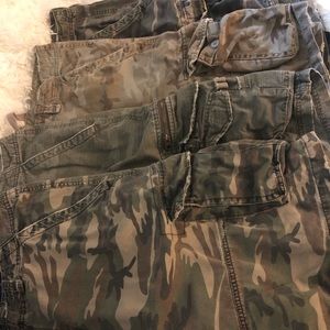 Camouflage cargo shorts